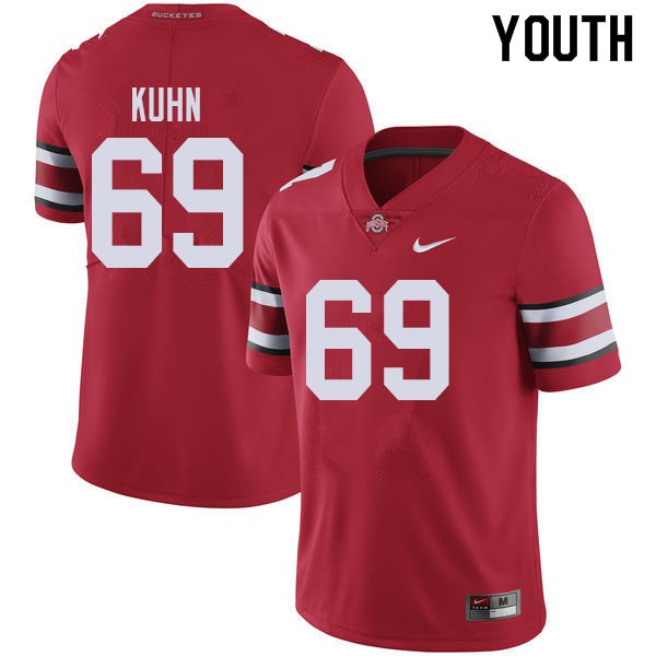Ohio State Buckeyes #69 Chris Kuhn Youth Stitched Jersey Red
